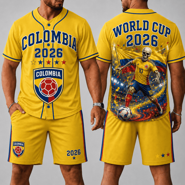 Colombia WC 26 Skull Jersey Shorts Set