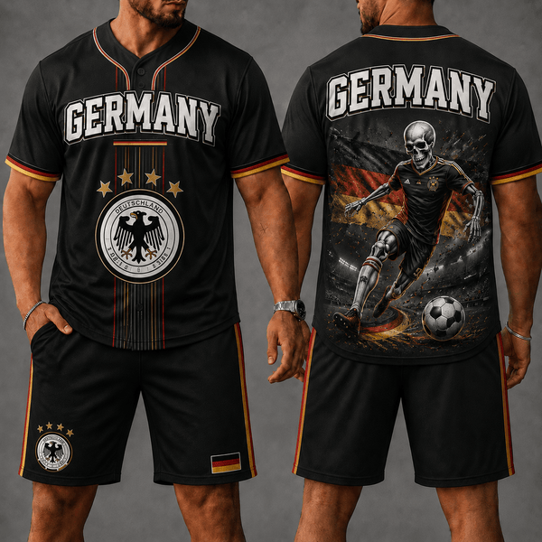 Germany WC 26 Skull Jersey Shorts Set