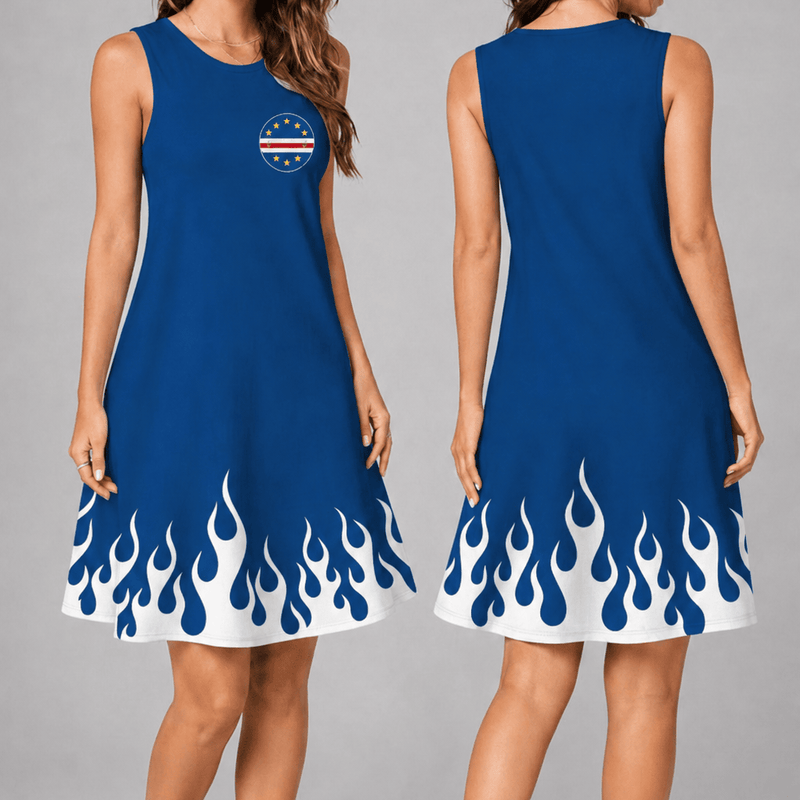 Cape Verde World Cup 2026 Summer Dress Flame Dress